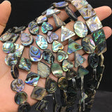 Round Teardrop Abalone Shell Beads for DIY Jewelry