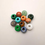 Mixed Natural Stone Big Hole Beads for Jewelry Making 12MM 24Pcs