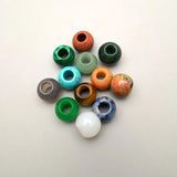 Mixed Natural Stone Big Hole Beads for Jewelry Making 12MM 24Pcs