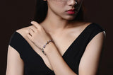 Multicolor Crystal Zircon Diamond Chain Bracelet Silver Jewelry