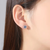 Multicolor Zircon Diamond Stud Earrings Bling Crystal Jewelry Accessory