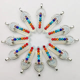7 Chakra Stone Opal Point Pendant Crystal Pendulum Healing Crystals