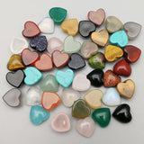 Natural 10mm Heart Shaped Stone Beads Charms for Jewelry Making 50pcs/lot