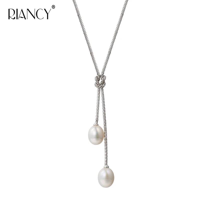 Freshwater Pearl Pendant 925 Sterling Silver Necklace Bridal
