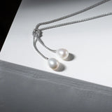 Freshwater Pearl Pendant 925 Sterling Silver Necklace Bridal