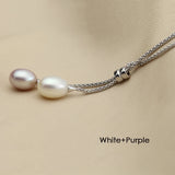 Freshwater Pearl Pendant 925 Sterling Silver Necklace Bridal