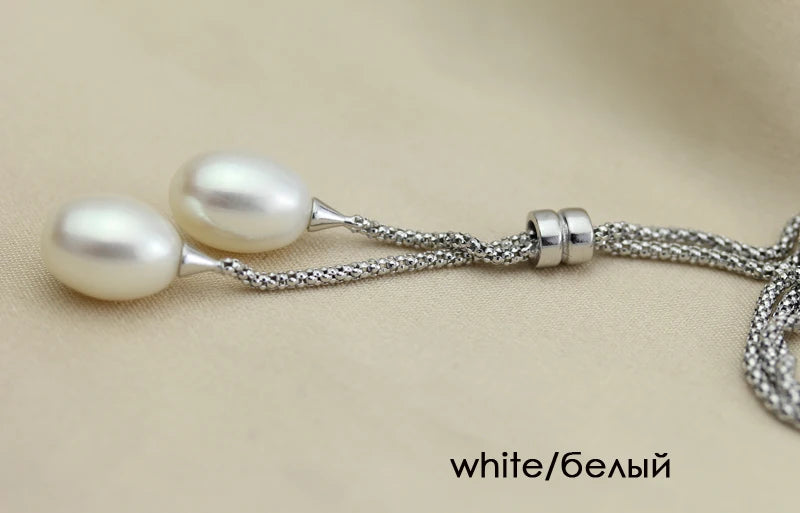 Freshwater Pearl Pendant 925 Sterling Silver Necklace Bridal