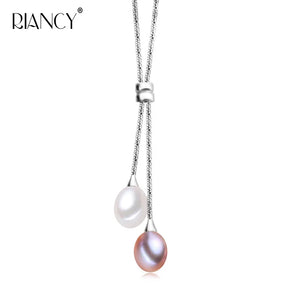 Freshwater Pearl Pendant 925 Sterling Silver Necklace Bridal