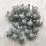 Labradorite Stone Mushroom Charms Pendants for Jewelry Making 20pcs/lot