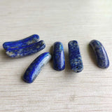 6pcs Natural Lapis Lazuli Oval Shape Pendants for Bracelets Jewelry Making