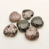 Rhodochrosite Stone 30mm Heart Shape Rhodonite Pendants 6pcs/lot