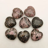 Rhodochrosite Stone 30mm Heart Shape Rhodonite Pendants 6pcs/lot