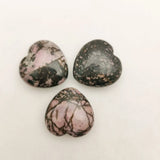 Rhodochrosite Stone 30mm Heart Shape Rhodonite Pendants 6pcs/lot