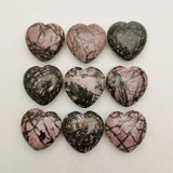 Rhodochrosite Stone 30mm Heart Shape Rhodonite Pendants 6pcs/lot