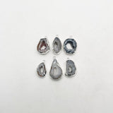 Natural Agates 6pc Edging Irregular Different Size Necklace Pendant