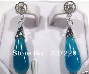 Natural Jade Earrings - Handcrafted Green Gemstone Jewelry