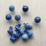 20pcs Aventurine Mushroom Shape Pendants for Jewelry Making