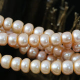 Orange Cultured Freshwater Pearl Beads 9-10mm DIY Jewelry 15in