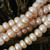 Orange Cultured Freshwater Pearl Beads 9-10mm DIY Jewelry 15in