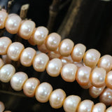 Orange Cultured Freshwater Pearl Beads 9-10mm DIY Jewelry 15in