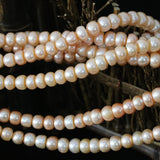 Orange Cultured Freshwater Pearl Beads 9-10mm DIY Jewelry 15in