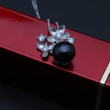 Freshwater Pearl Pendant Necklace 925 Sterling Silver Women Jewelry Wedding
