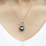 Freshwater Pearl Pendant Necklace 925 Sterling Silver Women Jewelry Wedding