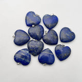 Lapis Lazuli Heart Pendant Necklace - 10pc