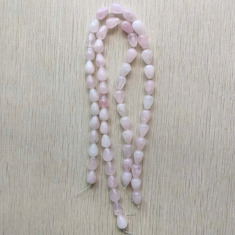Pink Crystal Stone Drop Spacer Beads 10x14mm 55pcs