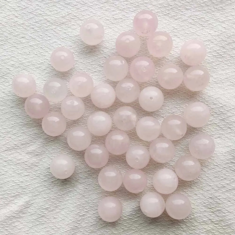 Rose Quartz Stone Round Ball Beads 10mm 30pcs