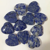 Sodalite Stone Beads Heart Shape Cabochons for Jewelry Making 25mm 20pcs/lot