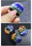 7 Chakra Layered Shape Hand Game Stone for Men Women