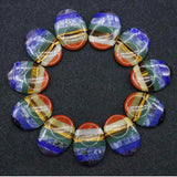 7 Chakra Layered Shape Hand Game Stone for Men Women