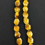 Natural Stone Double Sided Cutting Irregular Beads 16pcs 10x12MM