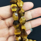 Natural Stone Double Sided Cutting Irregular Beads 16pcs 10x12MM