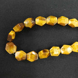 Natural Stone Double Sided Cutting Irregular Beads 16pcs 10x12MM