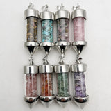 Natural Stone Rose Quartz Amethysts Lapis Lazuli Pendant for Jewelry Making