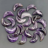 Natural Stone Amethysts Moon Shape Pendants for Jewelry Making 10pcs/lot