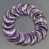 Natural Stone Amethysts Moon Shape Pendants for Jewelry Making 10pcs/lot
