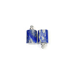 Natural Stone Lapis Laz Perfume Bottle Necklace Pendant Charm 2pc