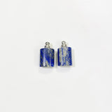 Natural Stone Lapis Laz Perfume Bottle Necklace Pendant Charm 2pc