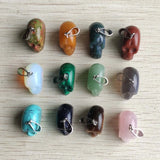12pcs/lot Natural Stone Skull Skeleton Charms Pendants for DIY Jewelry Making