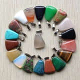 Natural Stone Ladder-Shaped Pendulum Pendants Charms 50pcs/lot