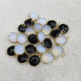 Opal Quartz Stone Pendant Charms for DIY Jewelry Making