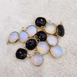 Opal Quartz Stone Pendant Charms for DIY Jewelry Making