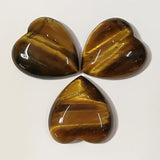 Tiger Eyes Stone Beads Charm Heart Shape Cabochons 25mm 20pcs