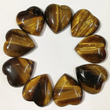 Tiger Eyes Stone Beads Charm Heart Shape Cabochons 25mm 20pcs