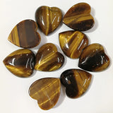 Tiger Eyes Stone Beads Charm Heart Shape Cabochons 25mm 20pcs
