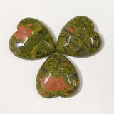 Unakite Stone Heart Shape Cabochons 25mm 20pcs/lot