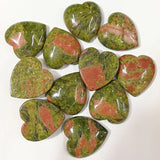 Unakite Stone Heart Shape Cabochons 25mm 20pcs/lot